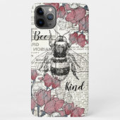  Bumble Bee Pink Floral iPhone Hoesje (Achterkant)