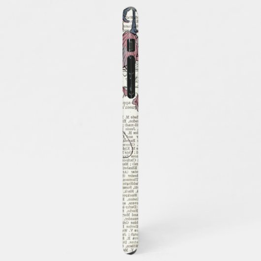  Bumble Bee Pink Floral iPhone Hoesje (Linkerkant)