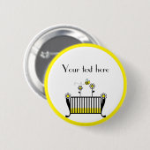 Bumble Bee Polka Dot Baby shower Ronde Button 5,7 Cm (Voorkant /achterkant)