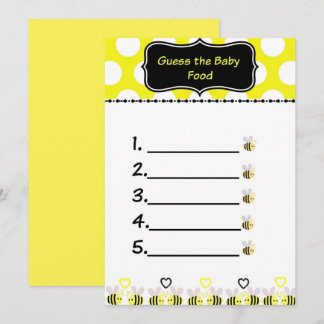 Bumble bee raad het Baby Baby shower Kaart