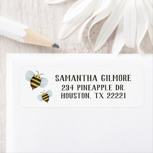 Bumble bee Return Address Labels (Insitu)