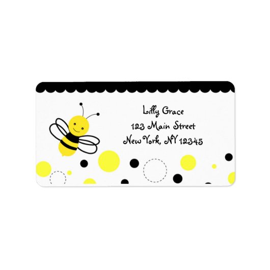 Bumble bee Return Address Labels (Voorkant)