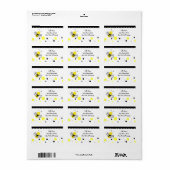 Bumble bee Return Address Labels (Full Sheet)