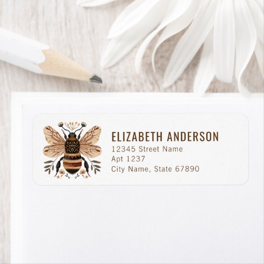 Bumble bee Return Address Labels (Insitu)