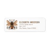 Bumble bee Return Address Labels (Voorkant)