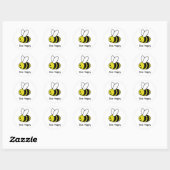 Bumble Bee Ronde Sticker (Vel)