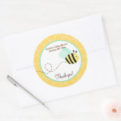 Bumble Bee Round Favor Sticker (Envelop)