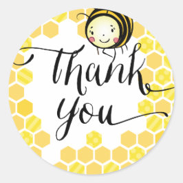 Bumble Bee Round Favor Sticker