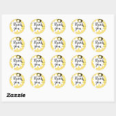 Bumble Bee Round Favor Sticker (Vel)