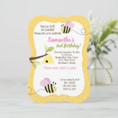 Bumble bee roze Girl Elke dag Kaart (Staand voorkant)