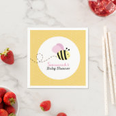 Bumble Bee Roze Vleugels Aangepaste Servetten (Insitu)