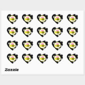 Bumble bee - roze / zwart hart sticker (Vel)