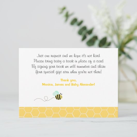 Bumble Bee RSVP Enclosure Kaarten (Staand voorkant)