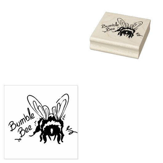 Bumble Bee  Rubberstempel (Gestempeld)
