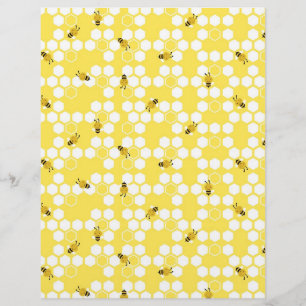 Bumble Bee Scrapbook Paper, dubbelzijdig