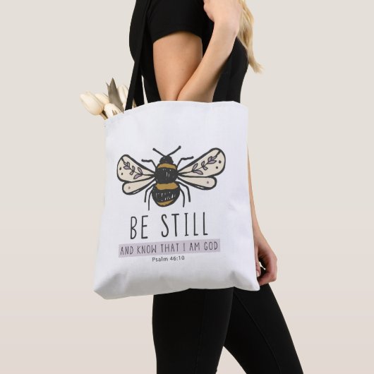 bumble bee scripture tote bag (Dichtbij)