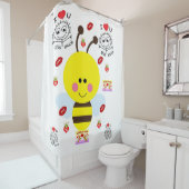 Bumble Bee Shower Curtain Douchegordijn (In situ)