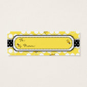 Bumble Bee Skinny Gift Label 2 Mini Visitekaartjes (Achterkant)