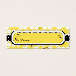 Bumble Bee Skinny Gift Label Mini Visitekaartjes