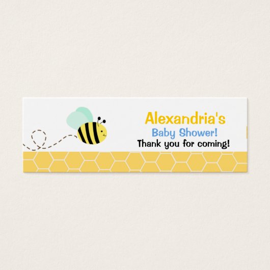 Bumble Bee Skinny Visitekaartje Favor Tag (Voorkant)
