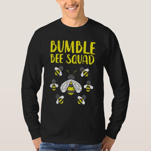 Bumble Bee Squad Funny Bumblebee Friends Team Mann T-shirt (Voorkant)
