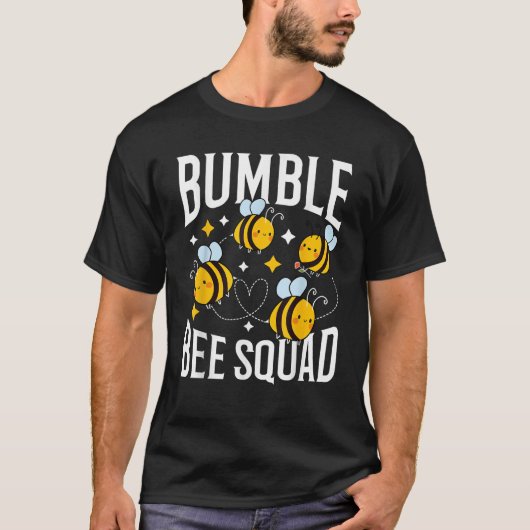 Bumble Bee Squad Honey Funny Beekeeper Shirt Apiar (Voorkant)