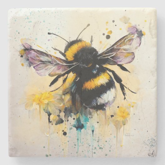 Bumble Bee Stone Onderzetter (Voorkant)