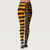 Bumble Bee Striped Halloween Spooky Witch Planchet Leggings (Achterkant)