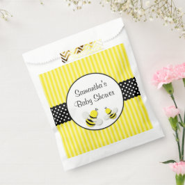 Bumble Bee Striped Polka Dots Baby shower Bedankzakje