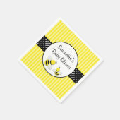 Bumble Bee Striped Polka Dots Baby shower Servetten (Hoek)