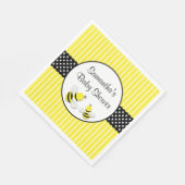 Bumble Bee Striped Polka Dots Baby shower Servetten (Hoek)