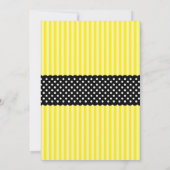 Bumble Bee Striped Stippen Geslacht onthullen Baby Kaart (Achterkant)