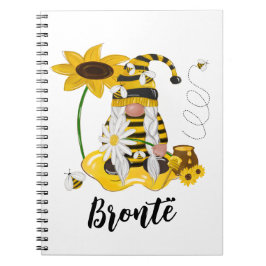 Bumble Bee Sunflower Gepersonaliseerd Notitieboek