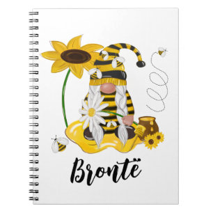Bumble Bee Sunflower Gepersonaliseerd Notitieboek