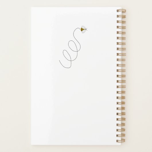 Bumble Bee Sunflower Persoonlijke Gnome Planner (Achterkant)
