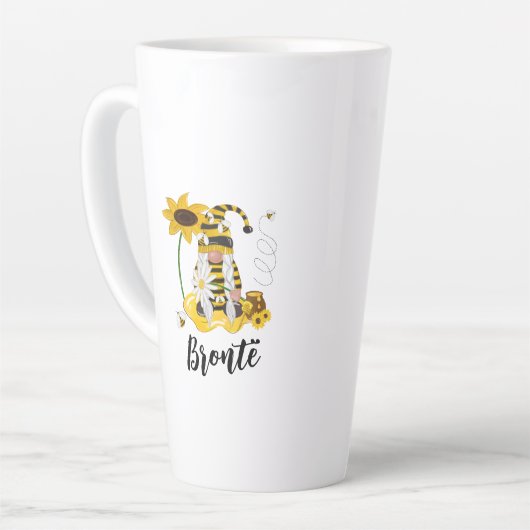 Bumble Bee Sunflower Persoonlijke Mok gnome (Linkerhoek)