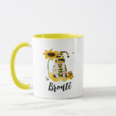 Bumble Bee Sunflower Persoonlijke Mok gnome (Links)