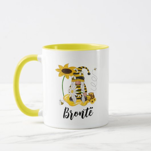 Bumble Bee Sunflower Persoonlijke Mok gnome (Links)