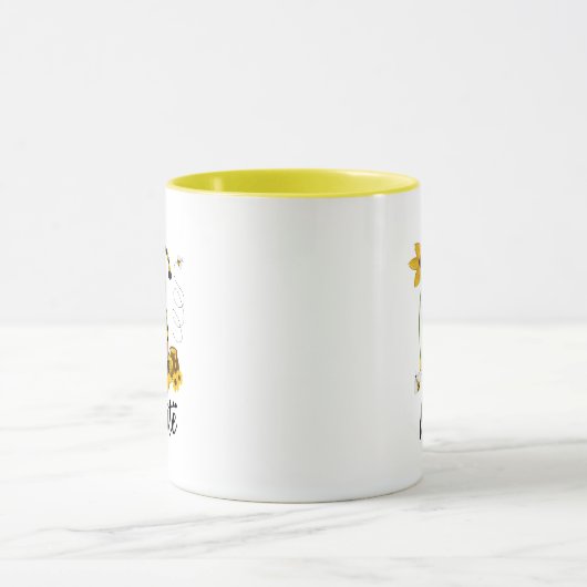 Bumble Bee Sunflower Persoonlijke Mok gnome (Midden)