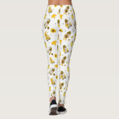 Bumble Bee Sunflower Yellow Gnome Leggings (Achterkant)