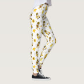 Bumble Bee Sunflower Yellow Gnome Leggings (Rechts)