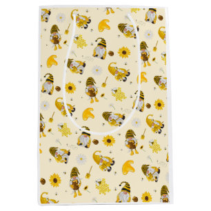 Bumble Bee Sunflower Yellow Gnome Tissue Paper Medium Cadeauzakje