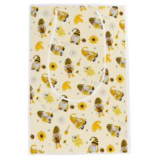 Bumble Bee Sunflower Yellow Gnome Tissue Paper Medium Cadeauzakje