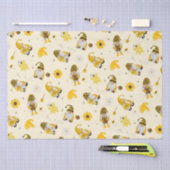 Bumble Bee Sunflower Yellow Gnome Tissue Paper Tissuepapier (Craft)