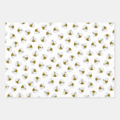 Bumble Bee Sunflower Yellow Gnome Wrapping Paper (Voorkant 2)