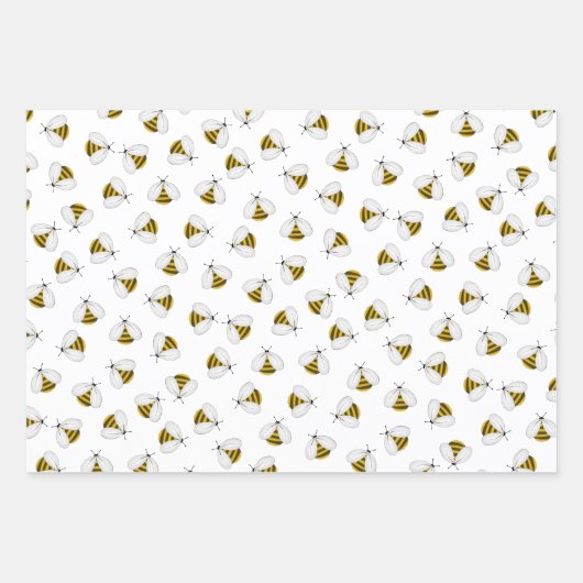 Bumble Bee Sunflower Yellow Gnome Wrapping Paper (Voorkant 2)