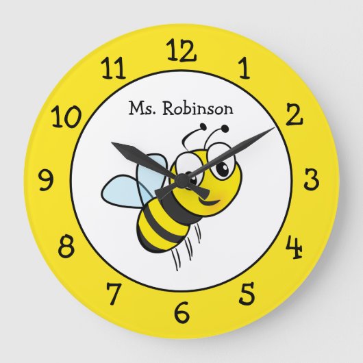 Bumble Bee Teacher's Classroom Grote Klok (Voorkant)