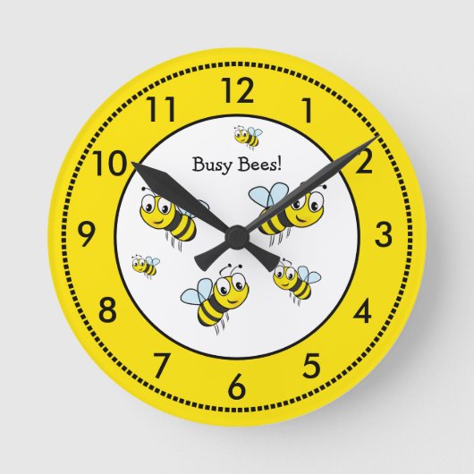 Bumble Bee Teacher's  Ronde Klok (Voorkant)