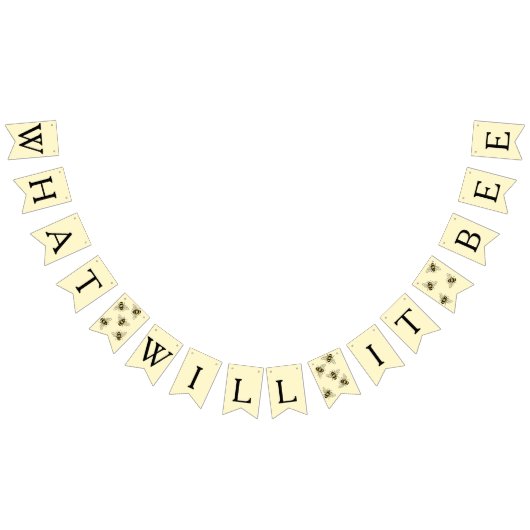 Bumble bee thema baby bijendouche vlaggetjes (Alle)