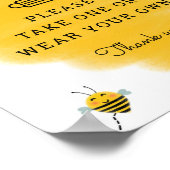 Bumble bee thema Baby shower maskers Poster (Hoek)